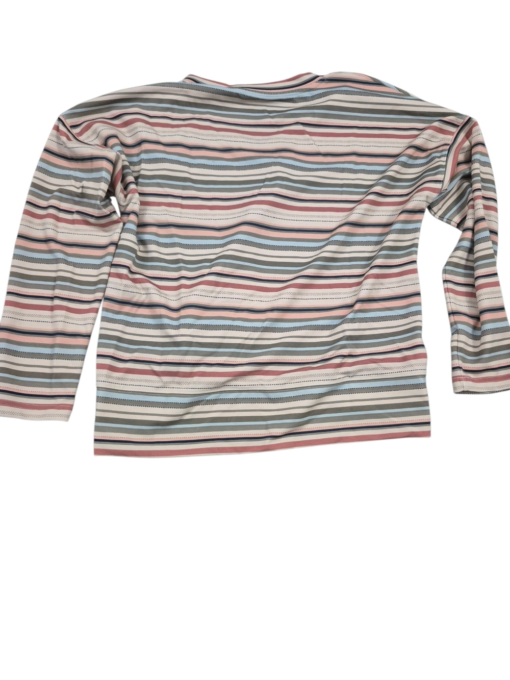Westbound Women’s V-Neck Long Sleeve Blouse - Cream, Pink, Blue, Gray - Picture 6 of 6